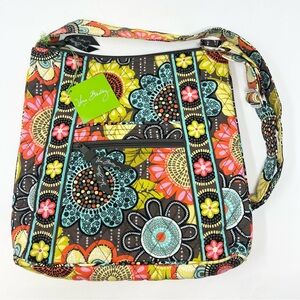 NWT Vera Bradley Hipster Flower Shower Shoulder Bag Quilted Vibrant Floral